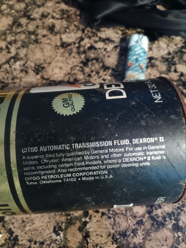 Antique dextron 2 transmission fluid. From the seventies