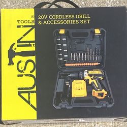 New In Box: 20v Cordless Drill & Accessory Set