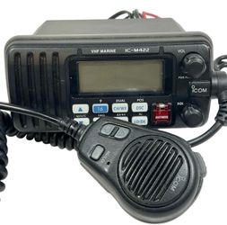 Icom IC-M422 VHF Marine Radio Transceiver Fixed Mount Hand Mic Black Not Tested