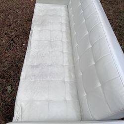 White Leather Couch! 