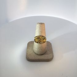 Gents 14 karat Yellow Gold Nugget Fashion Ring Size 7 