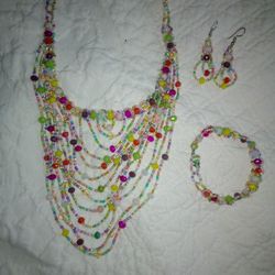 For Sale Coyar Earring Set and Bracelet Looks Very Nice 