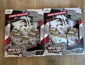 Pokemon White Flare Binder Collection X2