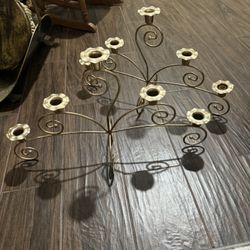 Vintage Pair Of Gold Candelabras