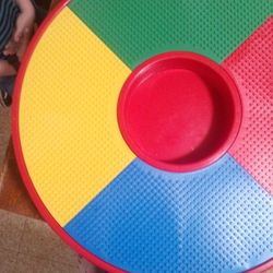 Round Lego Table With Two Chairs