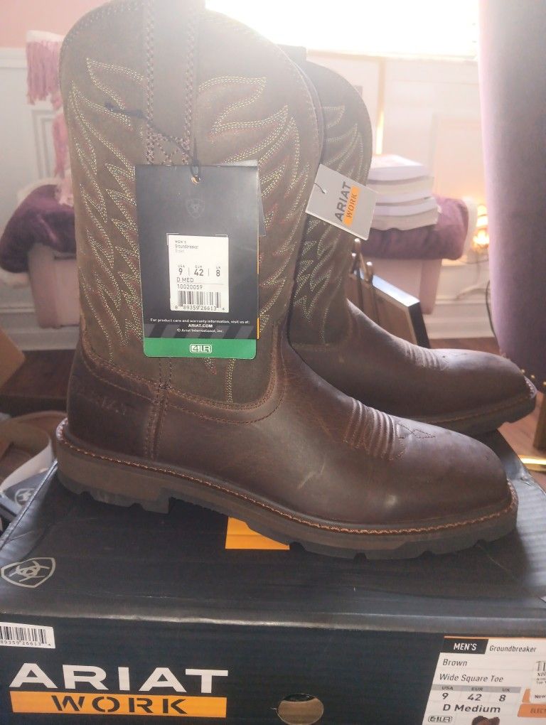 ARIAT Groundbreaker Men's Work Boots Sz.9 $120 OBO