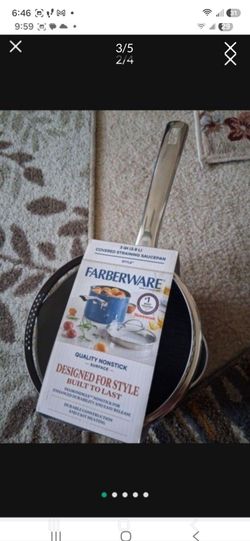 Farberware or Sedona 3 .5 Qt Covered Straining Saucepan