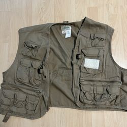 Khaki Fisherman Vest Size L