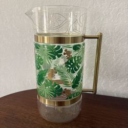 Disney parks tropical glass pitcher