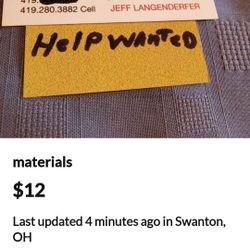 Materials Call Me And Ask Me If I Have What Your Looking For 