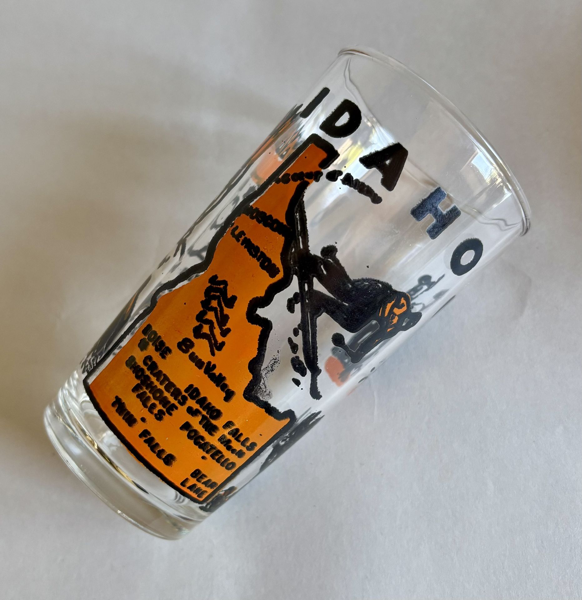 Vintage 10-oz MCM Hazel Atlas Idaho State Souvenir Glass 