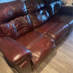 Leather power Reclining Sofa 84 Inch
