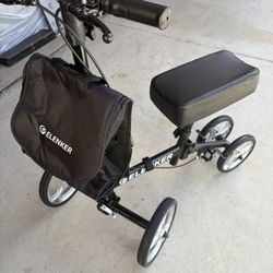ELENKER Steerable Knee Walker Deluxe Medical Scooter for Foot Injuries Compact Crutches Alternative