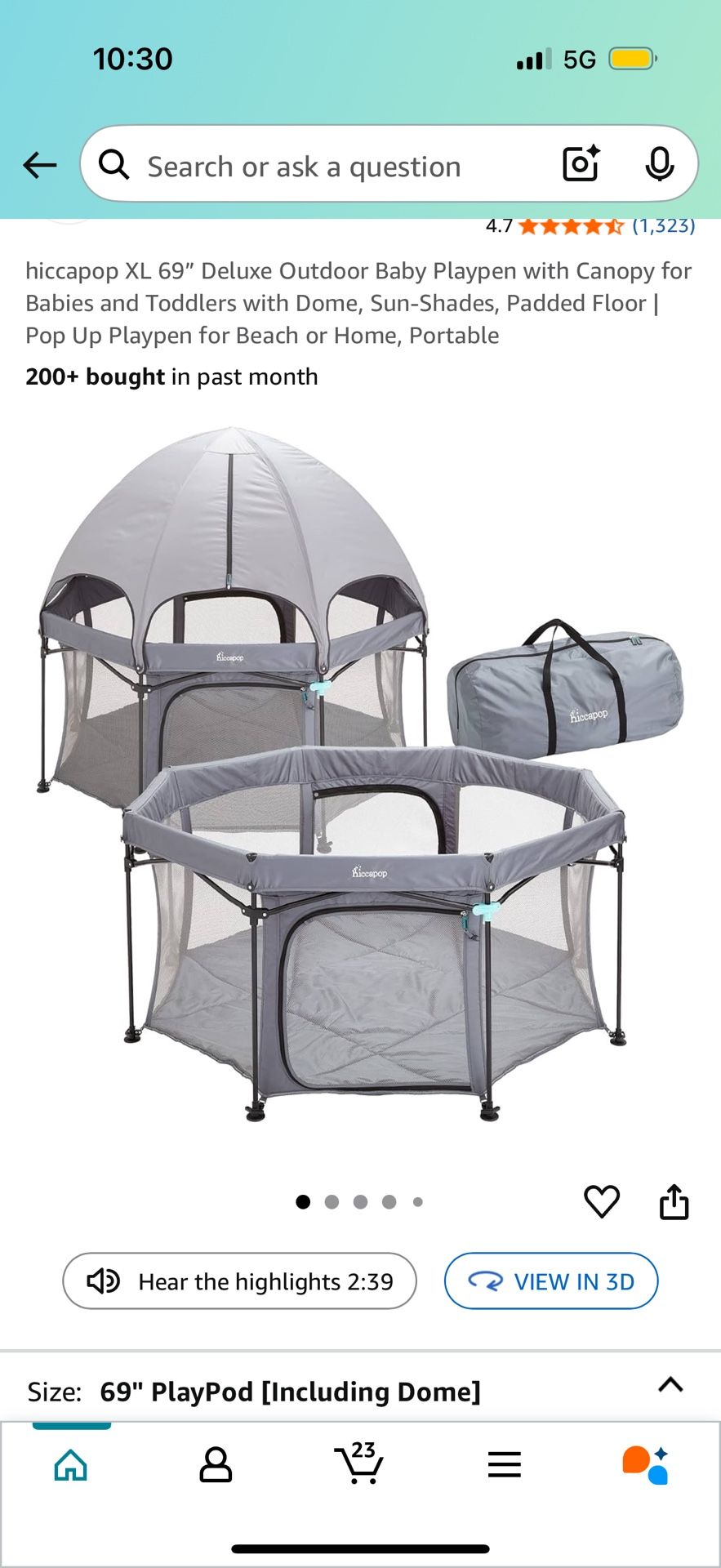 Hiccapop 69 In Pop Up Baby Beach Rent