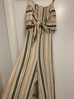 Womens Size Xs Long Pants Romper With Open Back