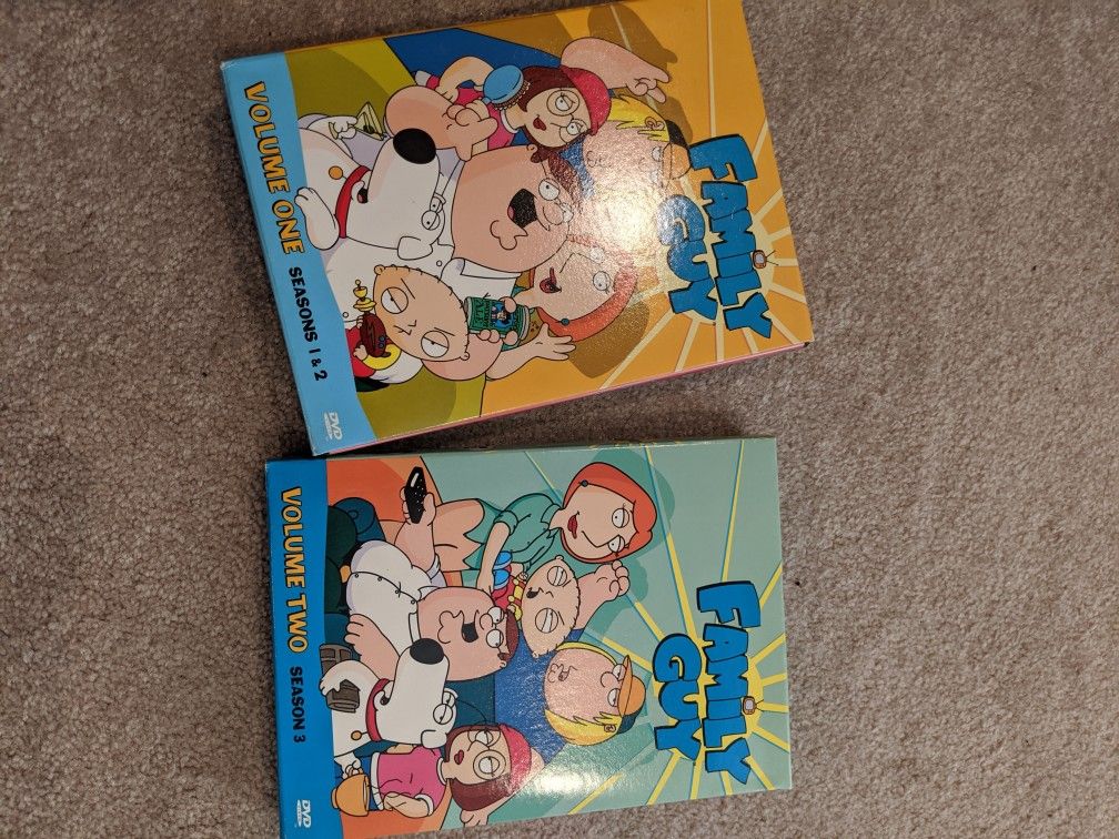 Family Guy dvds--Seasons 1&2 and 3
