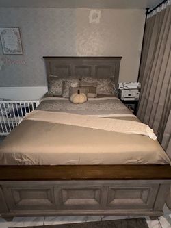 Queen Bed Frame with mattress