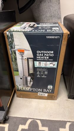 Hampton Bay outdoor gas patio heater with stainless steel finish