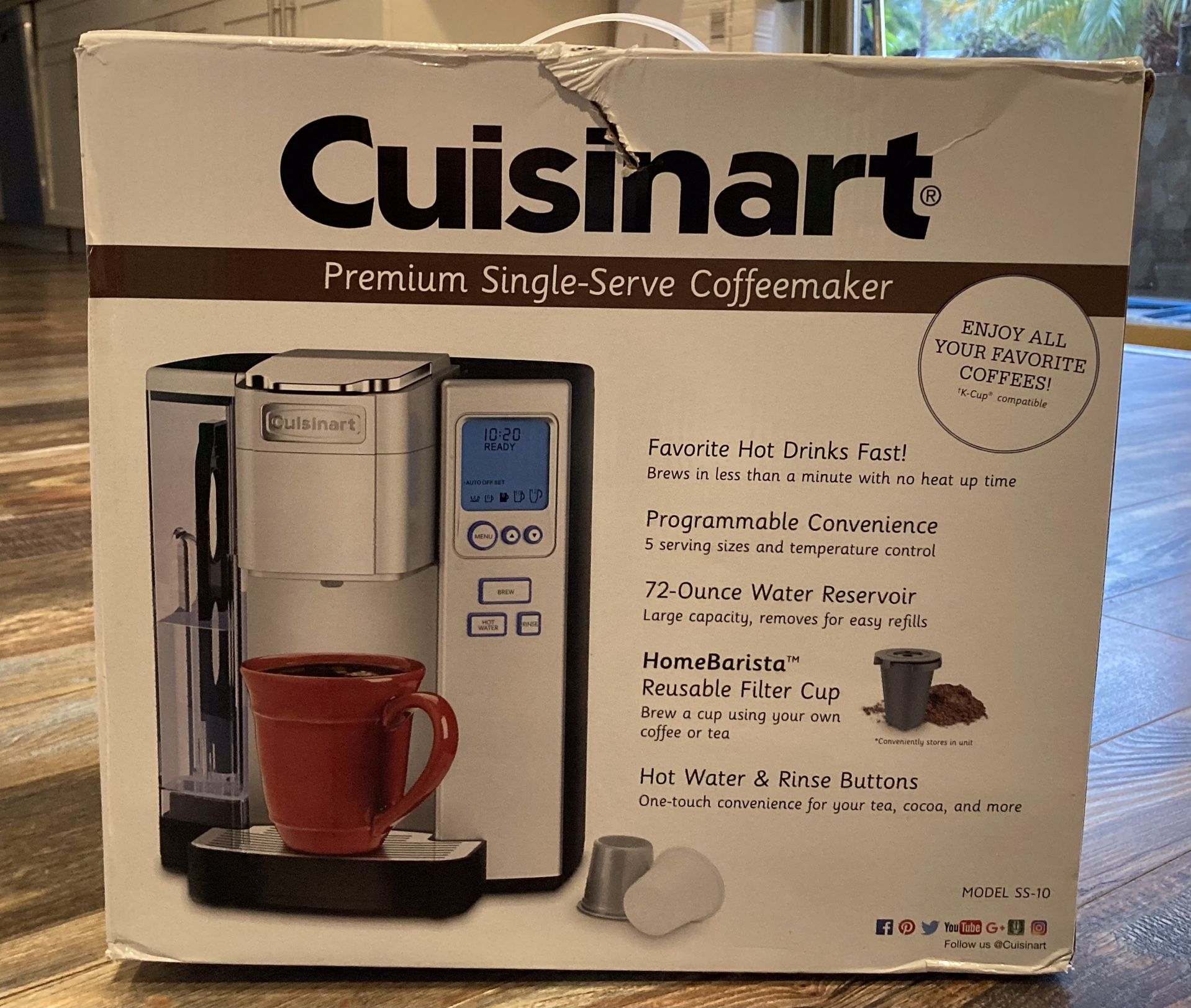 ☕️🔥Cusinart PREMIUM Single-Serve Coffeemaker; Keurig pods, Gourmet Coffee Machine- ⚠️LIKE NEW-BOX INCLUDED⚠️