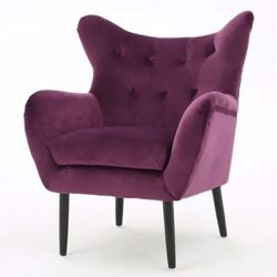 Alyssa Mid-century Upholstered Arm Chair by Christopher Knight Home - 30.25"D x 34.25"W x 39.75"H - Fuchsia