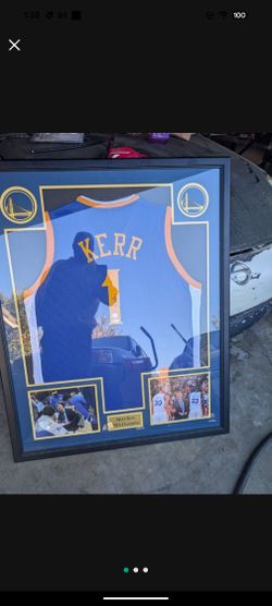Warriors Signed Jersey Framed Authenticated 