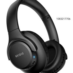 KVIDIO Bluetooth Headphones Over Ear, 65 Hours Playtime Wireless Headphones with Microphone