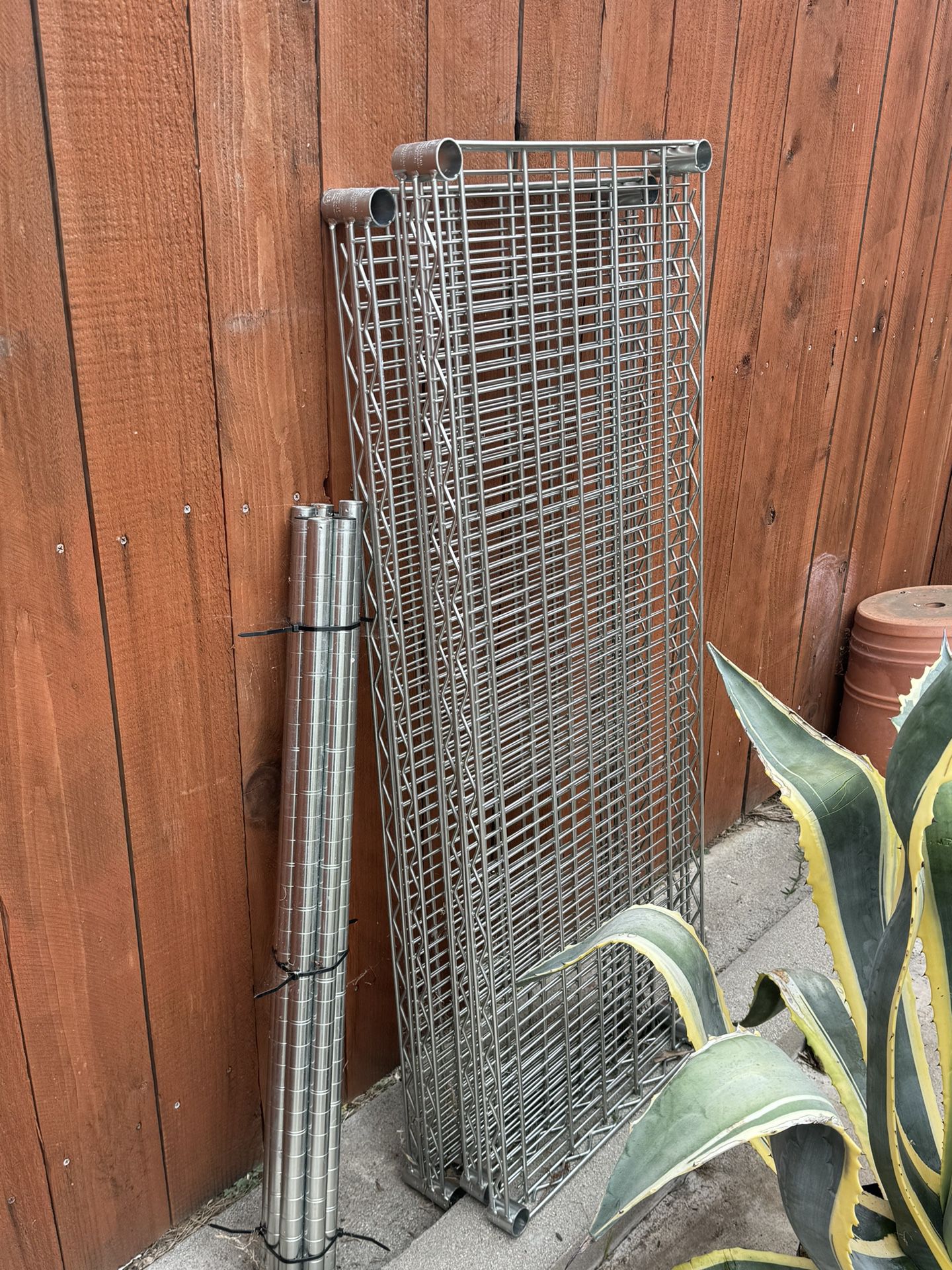 Metal Storage Rack With Four Shelves 