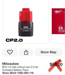 Milwaukee M12 12-Volt Lithium-lon 2.0 Ah Compact Battery Pack