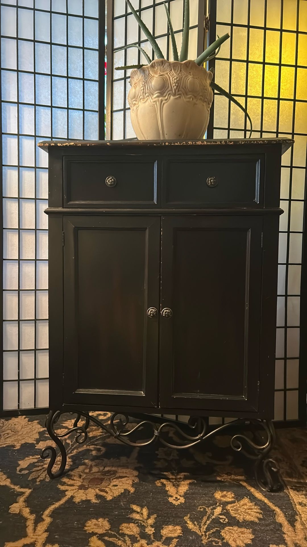 Wooden Console Cabinet With Drawer 