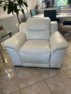 White Leather Recliner