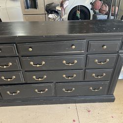 Rustic Dresser With Large Mirror