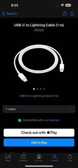 Apple USB-C To Lighting Cable