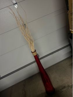 Tall red vase