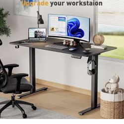55 x 24 Inch Electric Standing Desk Adjustable Height, Sit Stand Desk, Stand up Desk for Home Office, Computer Workstation (Spliced Desktop,Black)$100