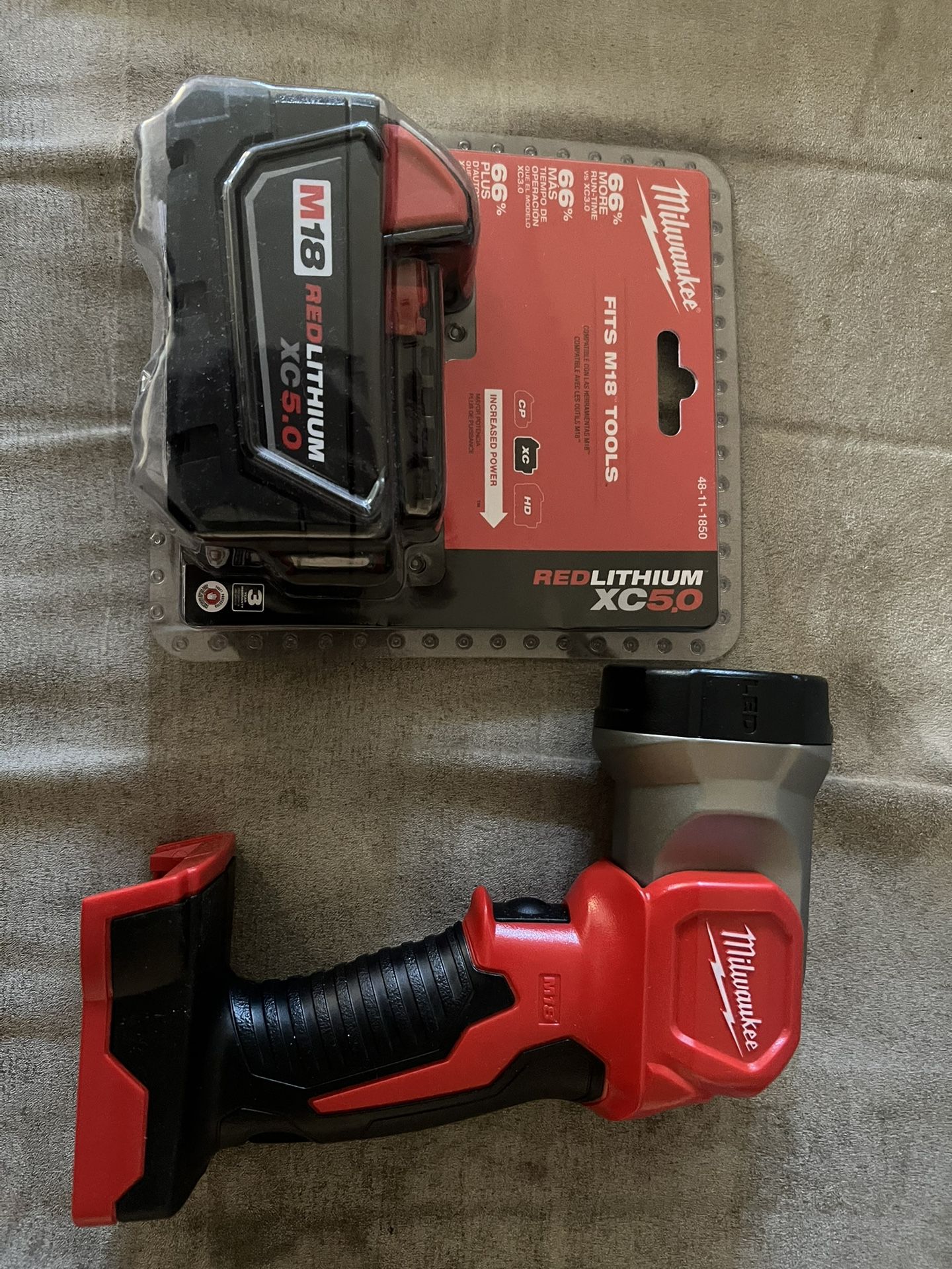 Milwaukee M18 XC 5.0 Battery And Combo Charger