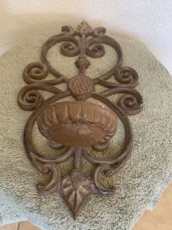 Wrought iron candle or plant holder