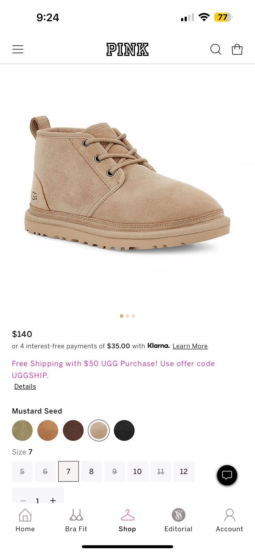 NEW UGGS SIZE 7 WOMEN