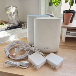 NETGEAR Orbi RBR50 Router + Satellite (2-Pack) – $40 (Firm)