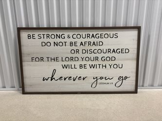 Joshua 1:9 Bible Verse Rustic Decoration