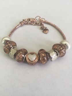 Rose gold charm bracelet