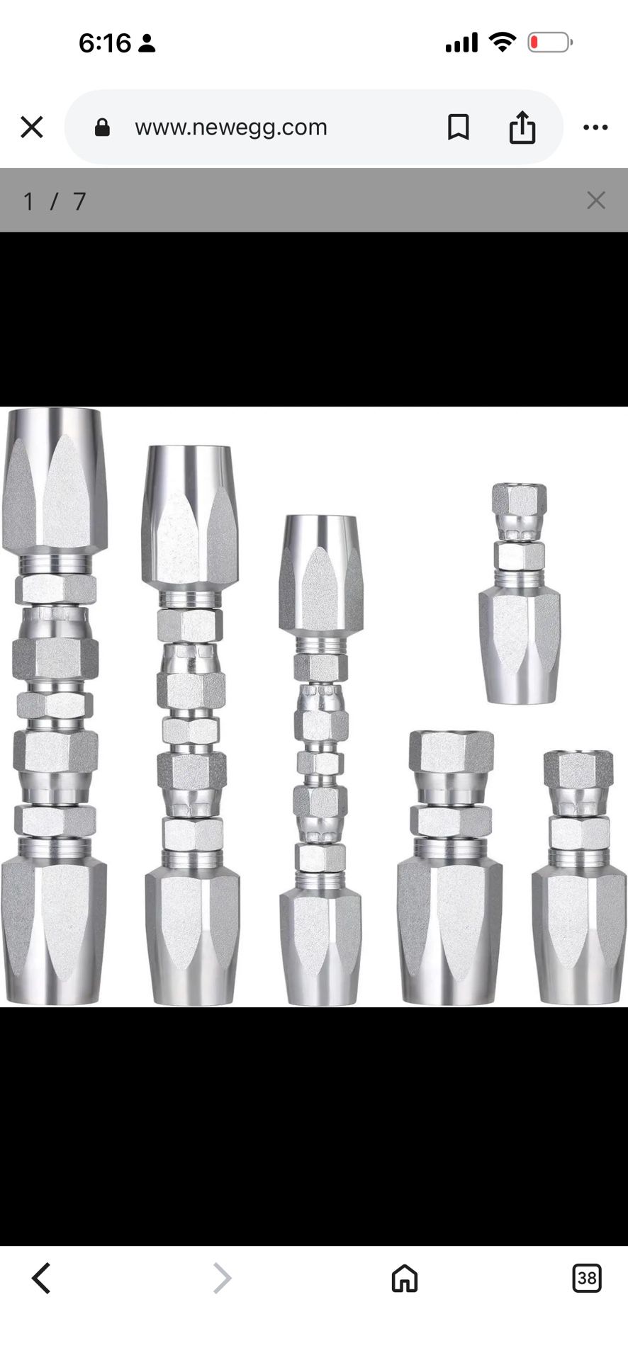 3Pcs Hydraulic Hose Field Repair Kit, 1/4", 3/8", 1/2" Inner Diameter and 6Pcs Small Repair Parts, Reusable, 08 (R2) 2-Wire Reusable Hydraulic Repair