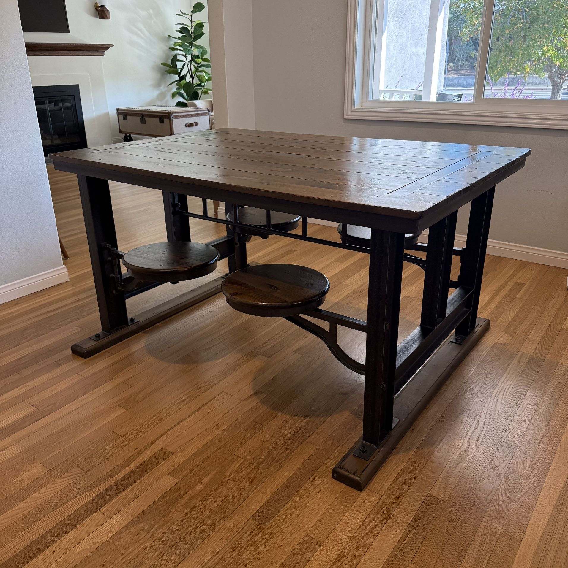 Dining Set with Swivel Stools