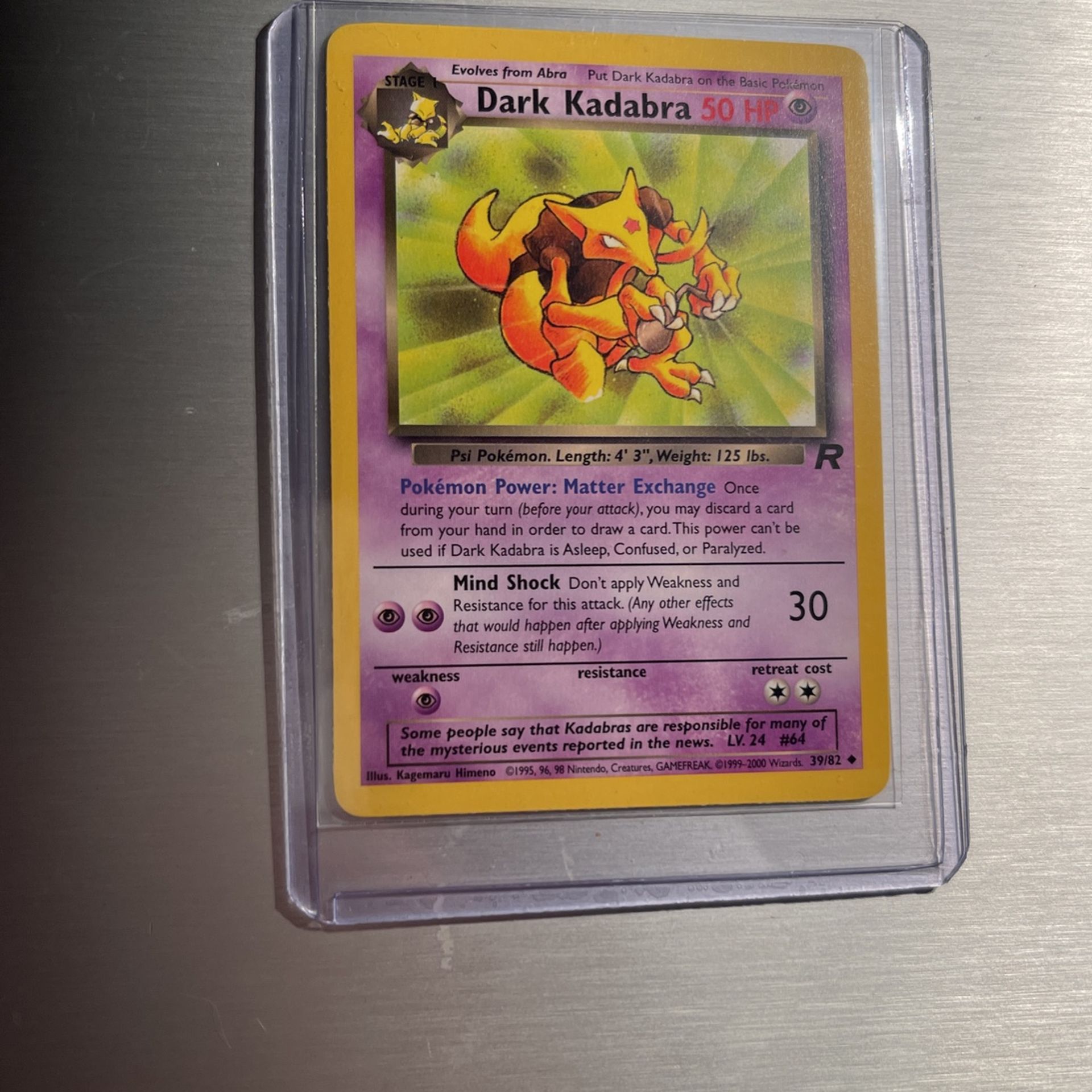 Pokemon Dark Kadabra 39/82