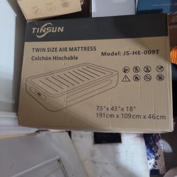Twin Air Mattress 3Min Fast Inflatable Mattress Deluxe Blow Up Mattress Self Inflating Air Mattress Durable Air Mattress Twin Air Bed Comfy Inflatable