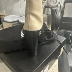 Original Chanel Leather Booties Size7