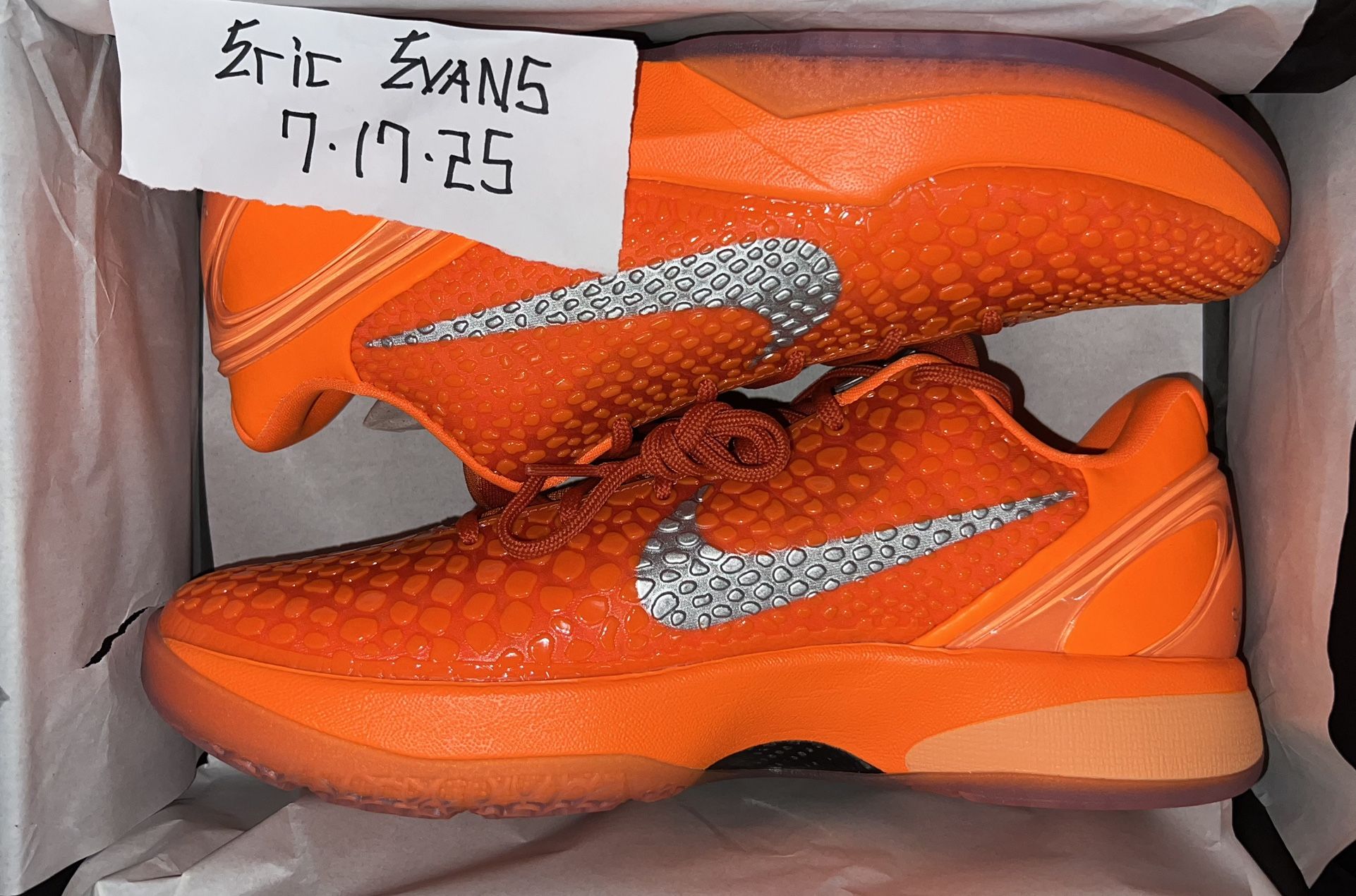 Kobe 6 Protro “Total Orange” Size 13