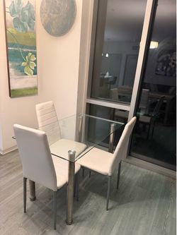 Glass Table Kitchen Dining Set
