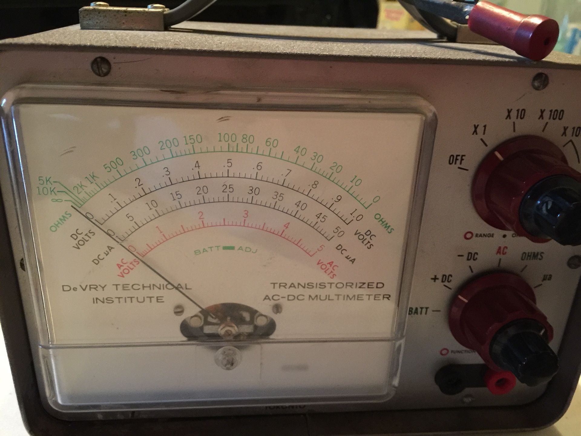 Vintage DeVry Transistorized AC-DC Multimeter
