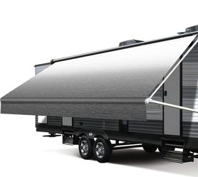 RV Awning Fabric Replacement, 18.5oz Heavy-Duty 15FT(Fabric14'2")