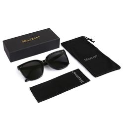 Mazzen Polarized Sunglasses, Black or Brown